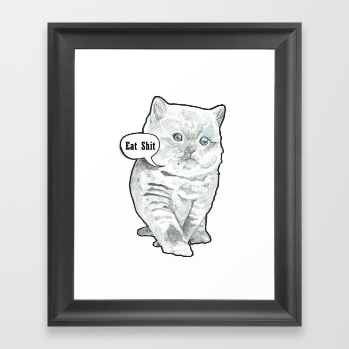 Kitten Advice Framed Art Print