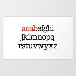 ACAB Alphabet Art Print