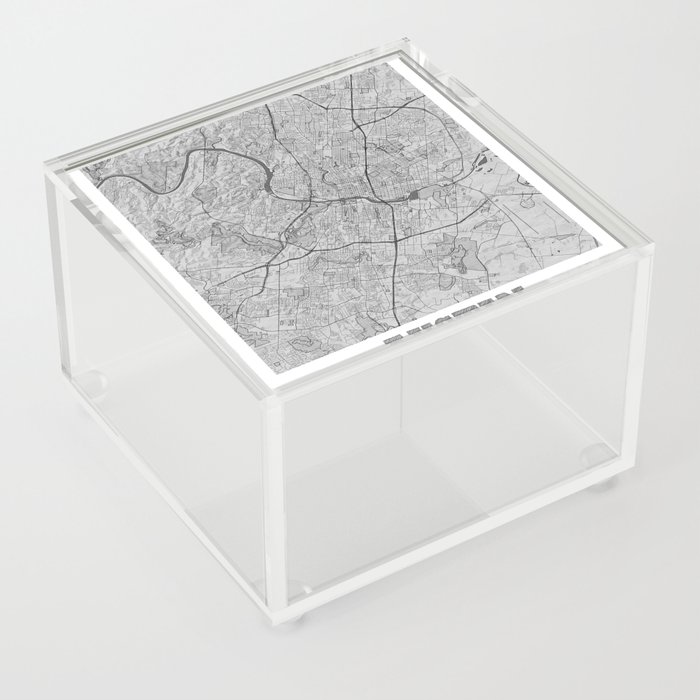 Austin city map sketch Acrylic Box