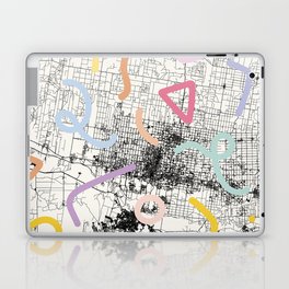 McAllen, USA. Colorful City Map  Laptop Skin