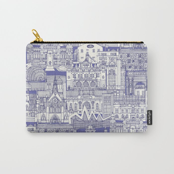 Glasgow toile periwinkle Carry-All Pouch