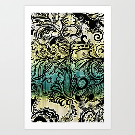 Swirl and Curl Art Print
