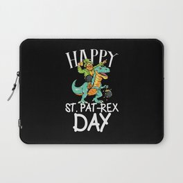 St. Pat-rex Day Funny Irish Dinosaur Laptop Sleeve
