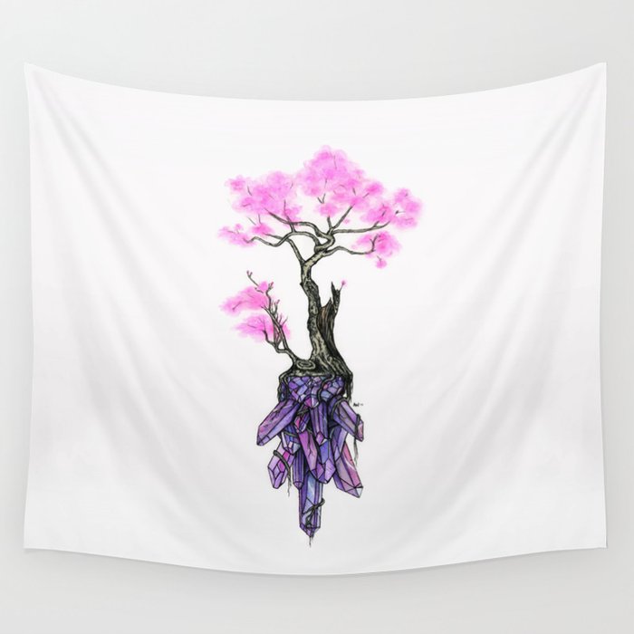 Cherry Crystals Wall Tapestry