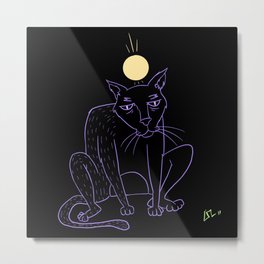 Tranquil Kitty Metal Print | Digital, Drawing 