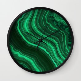 Malachite Texture 08 Wall Clock
