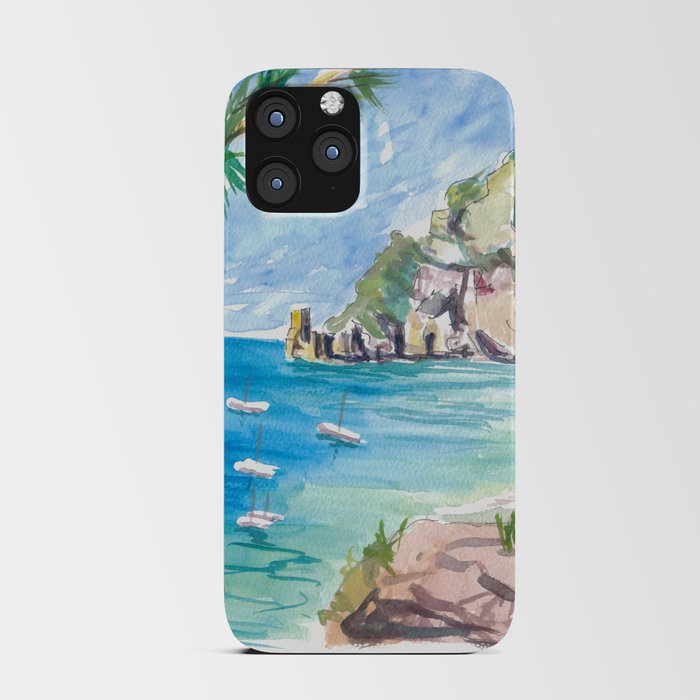 Cetara Amalfi Coast Zen with Turquoise Sea and Boats iPhone Card Case