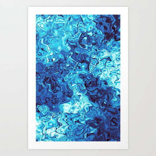 Blue Glass Art Print