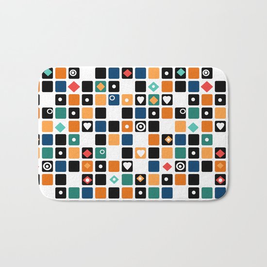 Colorful cubes . Bath Mat