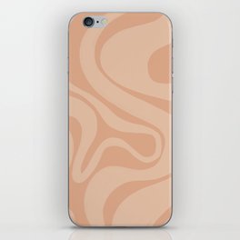 Modern Swirl Lines in Peach and Tan iPhone Skin