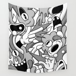 Cartoon Mess Wall Tapestry