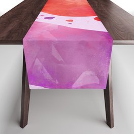 Terrazzo diamond purple pink orange blue Table Runner