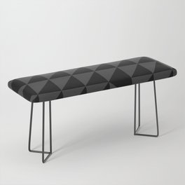 Geometric Black and Grey Tile Pattern Bench