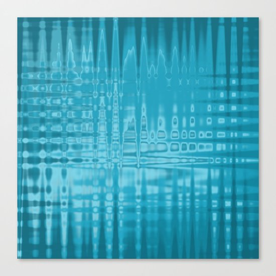 ABSTRACT MADNESS IN BLUE Canvas Print