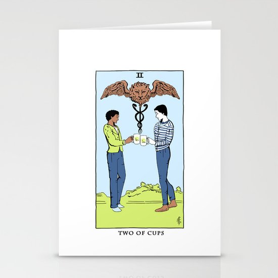 Community Tarot Card- Two of Cups Stationery Cards