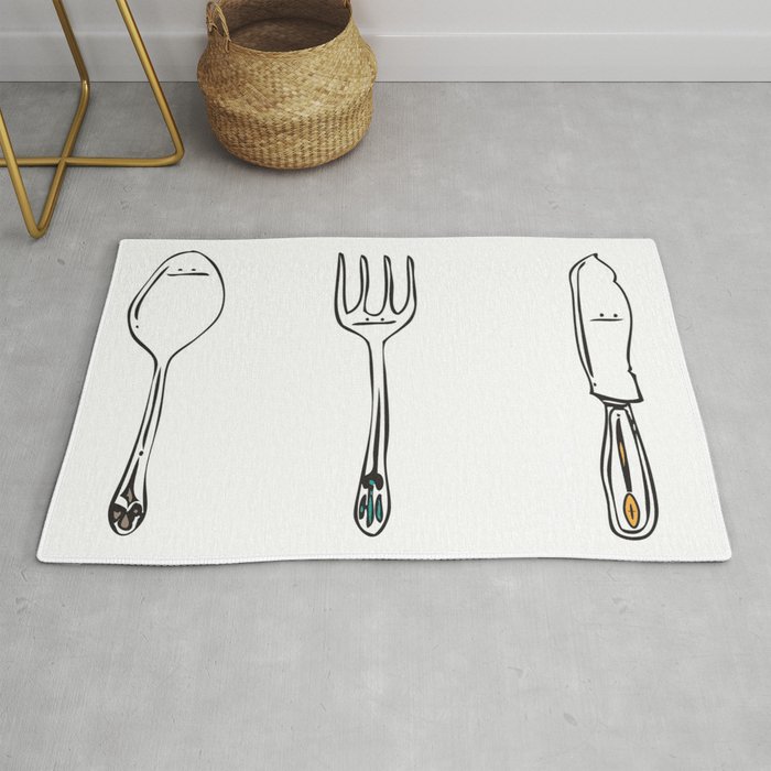 Cutlery Trio Rug