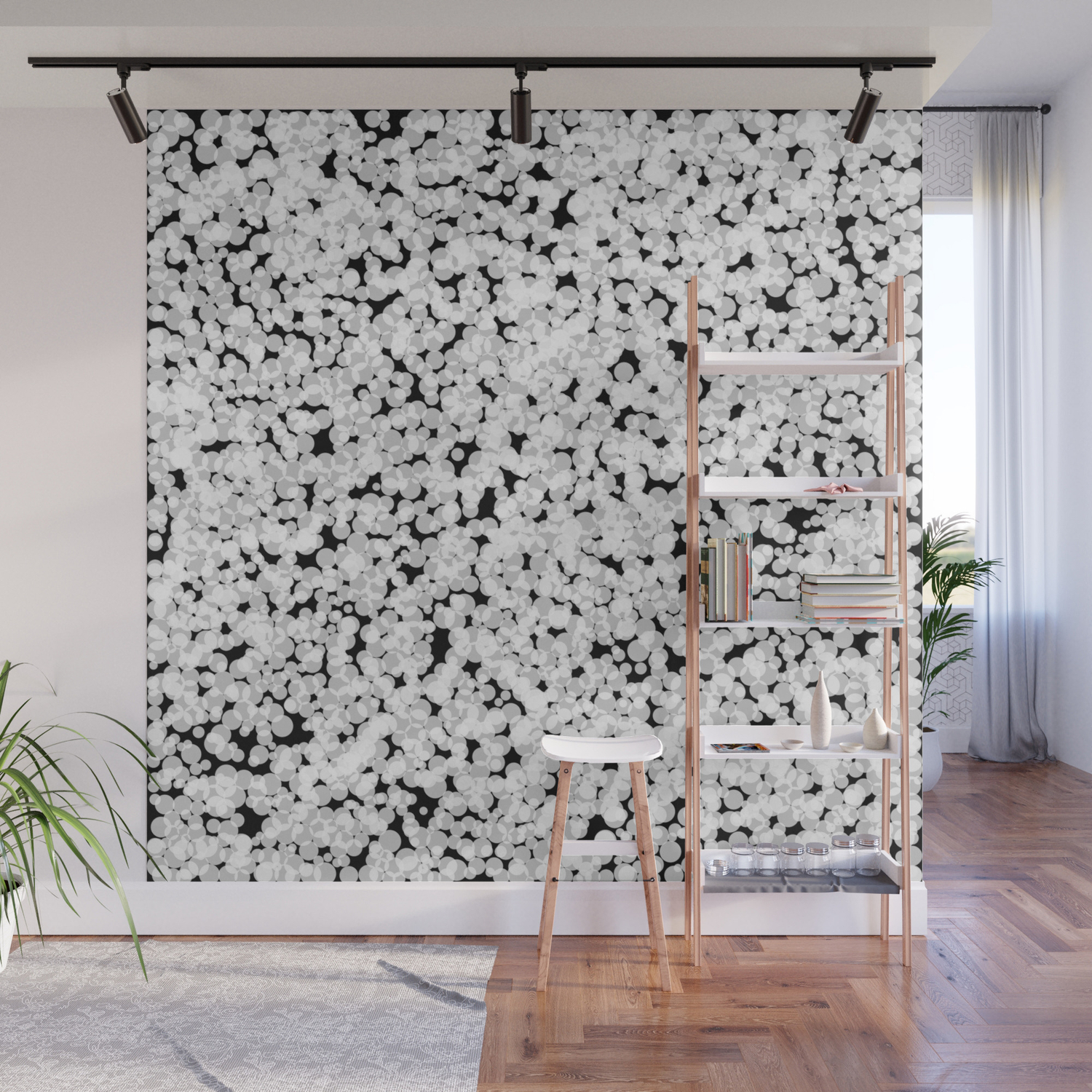 Black And White Bubble Sponge Texture Wall Mural By Anjchang