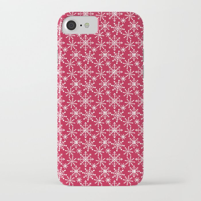 Let-It-Snow-White-Red-b iPhone Case