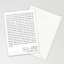 The Bell Jar - Sylvia Plath Quote - Literature - Typography Print 1 Stationery Card