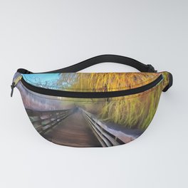 Gorgeous Gold and Yellow Willow Tree on Boardwalk Fanny Pack