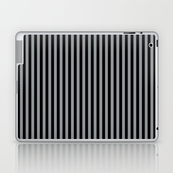 Steely Gray - bl. vertical stripes Laptop & iPad Skin