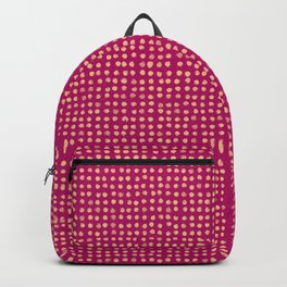 Gold dots on magenta - soft pastel Backpack