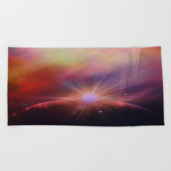 Mars rises Beach Towel