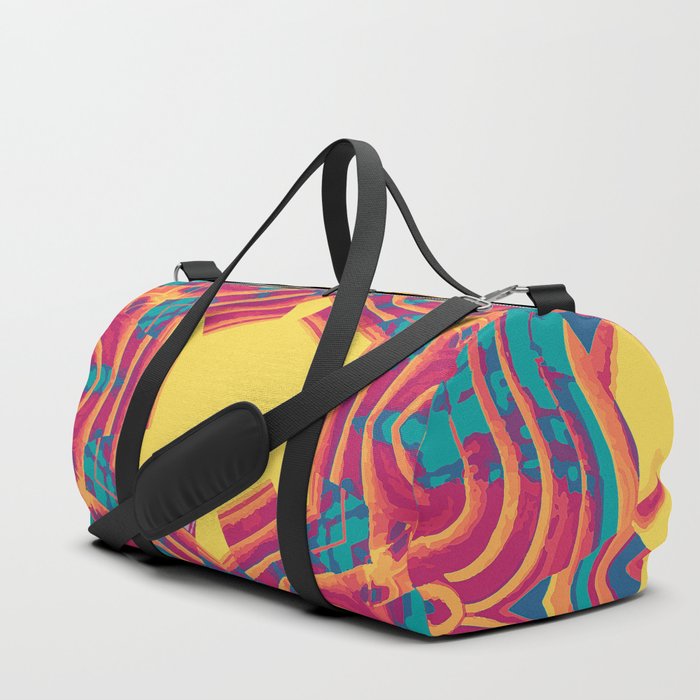 Yellow Flower 1 - Mosaic Texture Duffle Bag