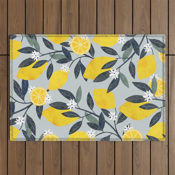 Lemons pattern Outdoor Rug