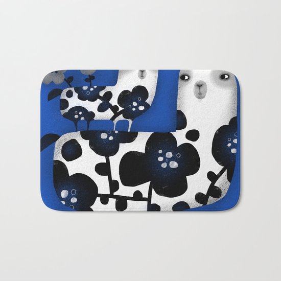 FLOWERED FRIENDS Bath Mat