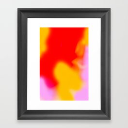 Red Yellow Aura Gradient Ombre Sombre Abstract  Framed Art Print