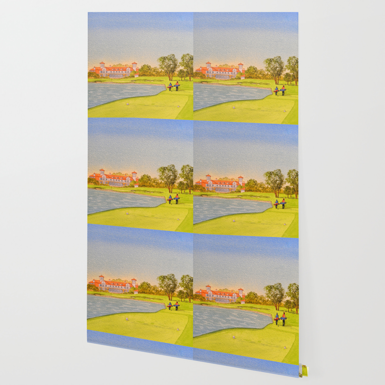 Tpc Sawgrass Golf Course 18th Hole And Clubhouse Wallpaper By Billholkham Society6