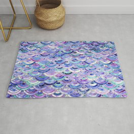 Marble Mosaic in Amethyst and Lapis Lazuli Area & Throw Rug