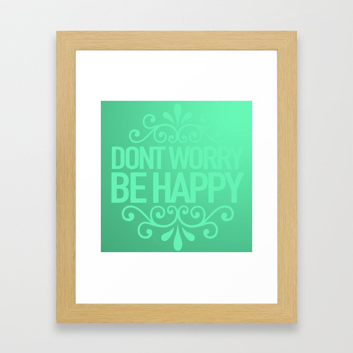 BE HAPPY Framed Art Print