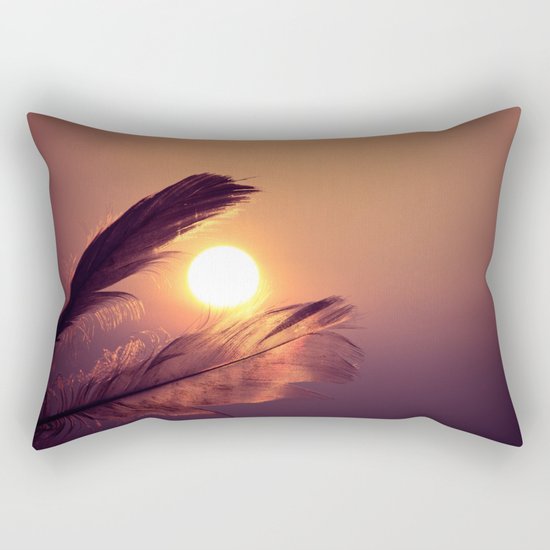 Sunset Feathers Rectangular Pillow