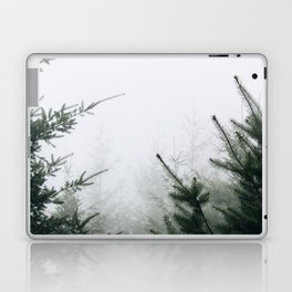 Misty Pine Trees Laptop Skin