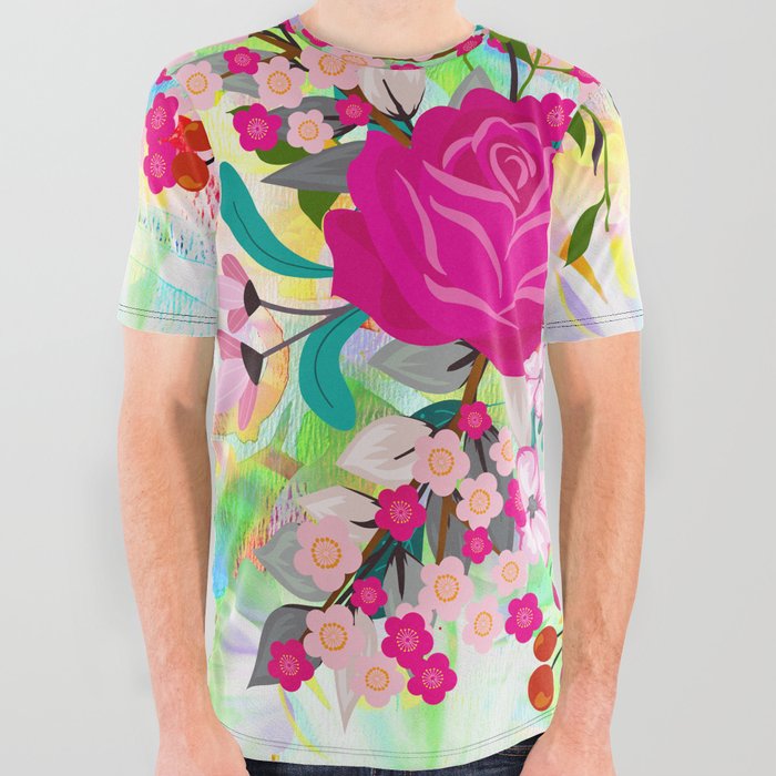 Flowers 6 All Over Graphic Tee
