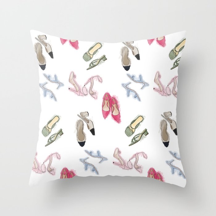 Yes, I'm a shoe-aholic! Throw Pillow