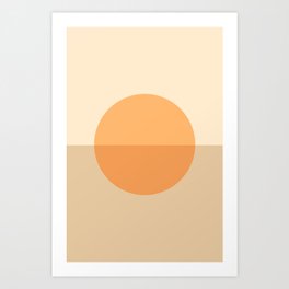 Burnt Orange & Earth Tones. Bohemian, minimalist, geometric design. Art Print