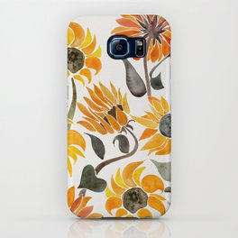 Sunflower Watercolor – Yellow & Black Palette iPhone Case