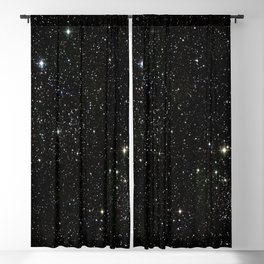 Universe Space Stars Planets Galaxy Black and White Blackout Curtain