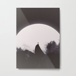 Abaddon Black & White Metal Print | Landscape, Black and White, Illustration, Sci-Fi 