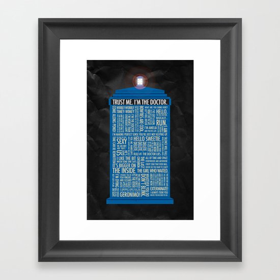 Doctor Who Framed Art Print
