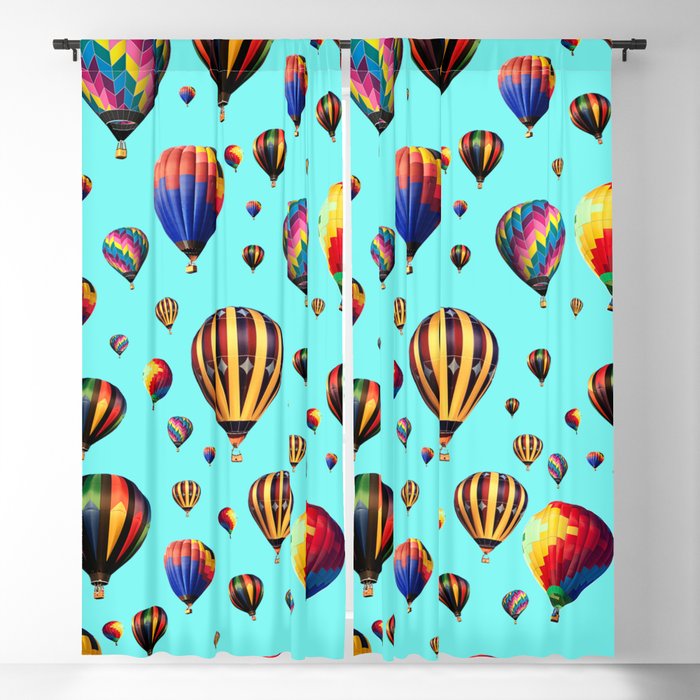 Colorful Hot Air Balloons Blackout Curtain