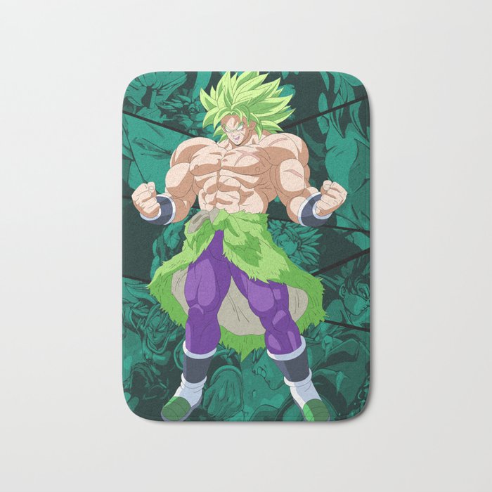 Legendary Saiyan Broly Dragon Ball Super Bath Mat By Makaiworld