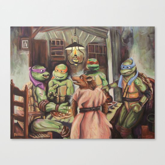 The Pizza Eaters Canvas Print