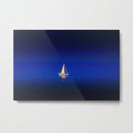 Yacht Sailing Serenity Metal Print