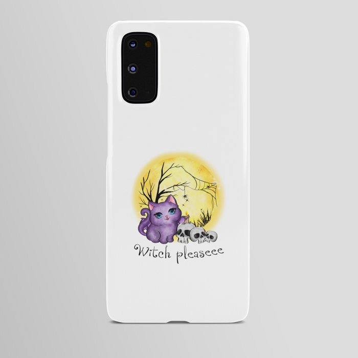 Cat lover Happy Halloween witch please Android Case