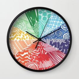 Line Design Colorwheel Wall Clock
