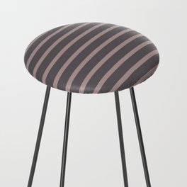 Gray and Pink Stripes Counter Stool